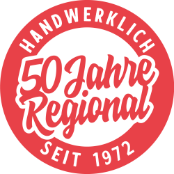 Das Bild zeigt einen roten Kreis, auf welchem mit weißer Schrift 